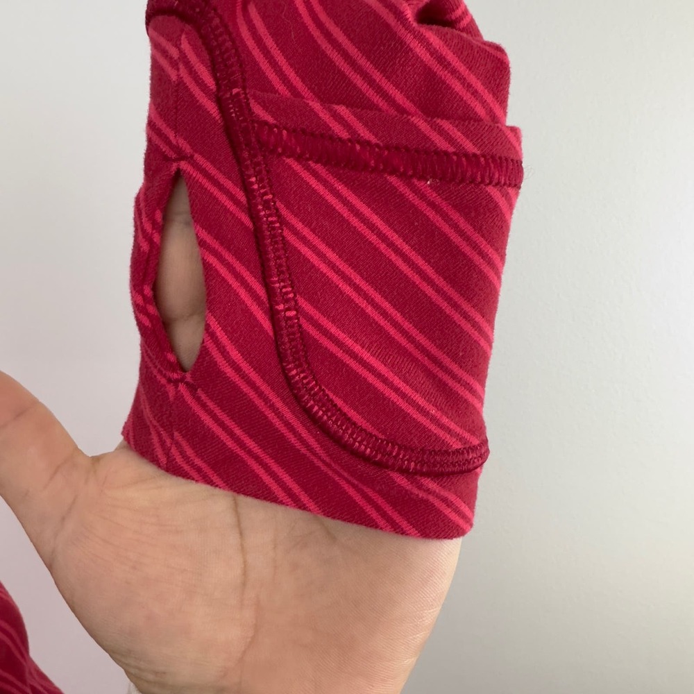 Lululemon red two tone striped pullover - Picture 9 of 10